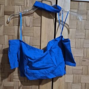 Banjul Vibrant Blue Crop Top